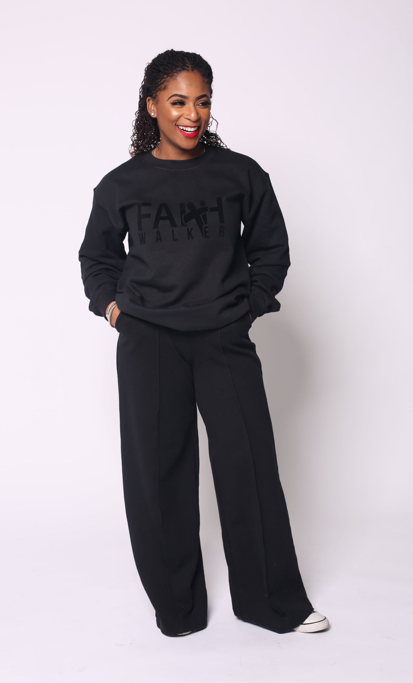 Black on Black Faith Walker Crewneck