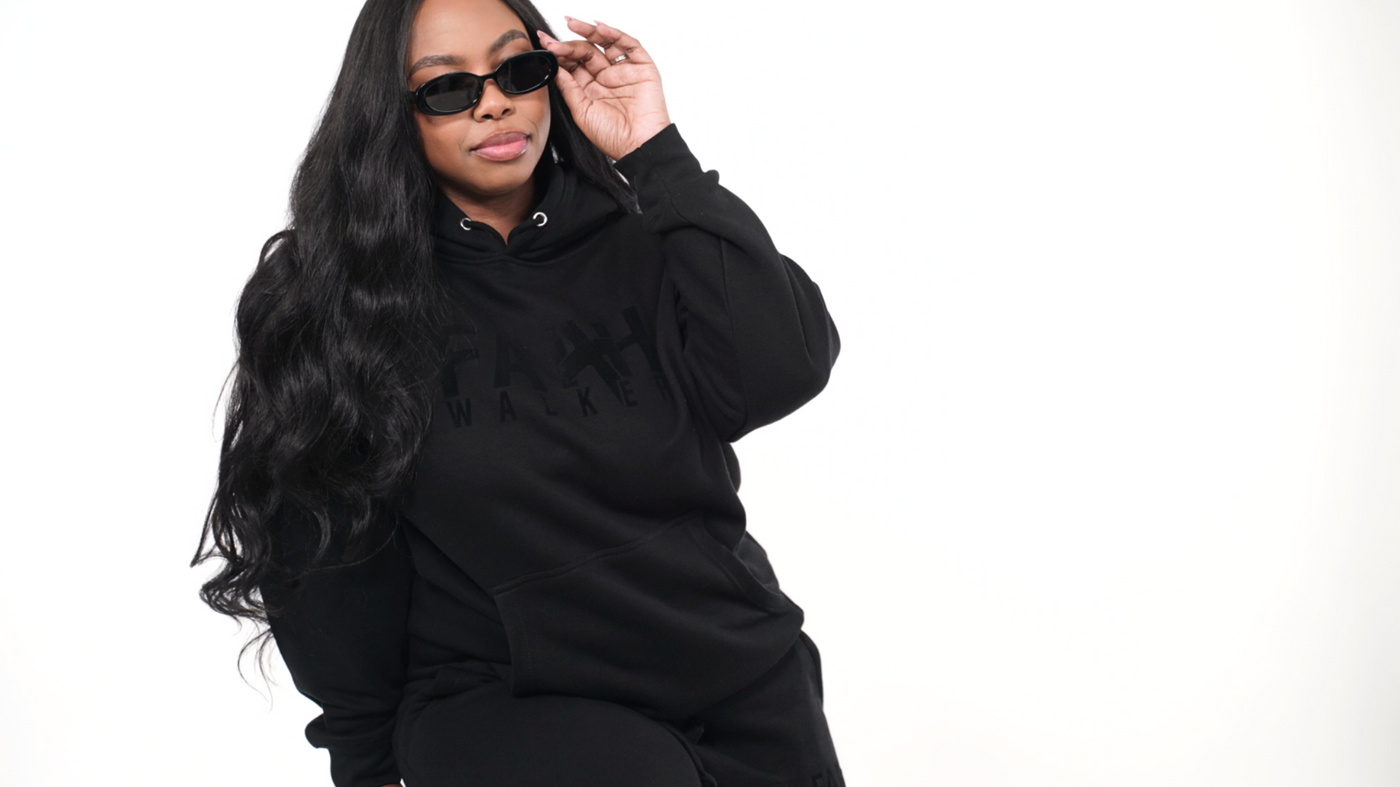 Black on Black Faith Walker Hoodie