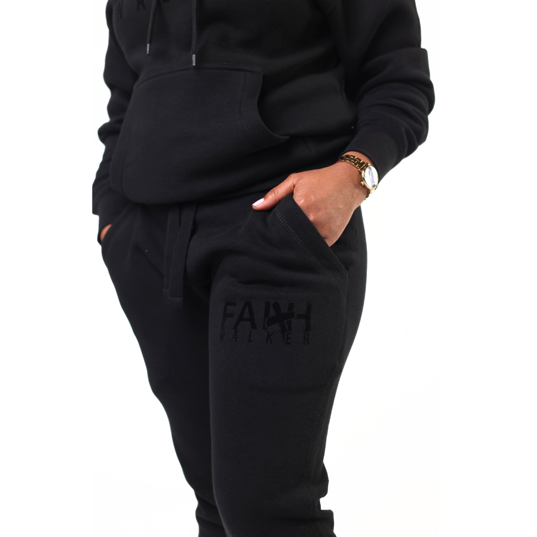 Black on Black Faith Walker Joggers