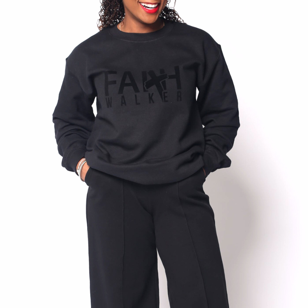 Black on Black Faith Walker Crewneck