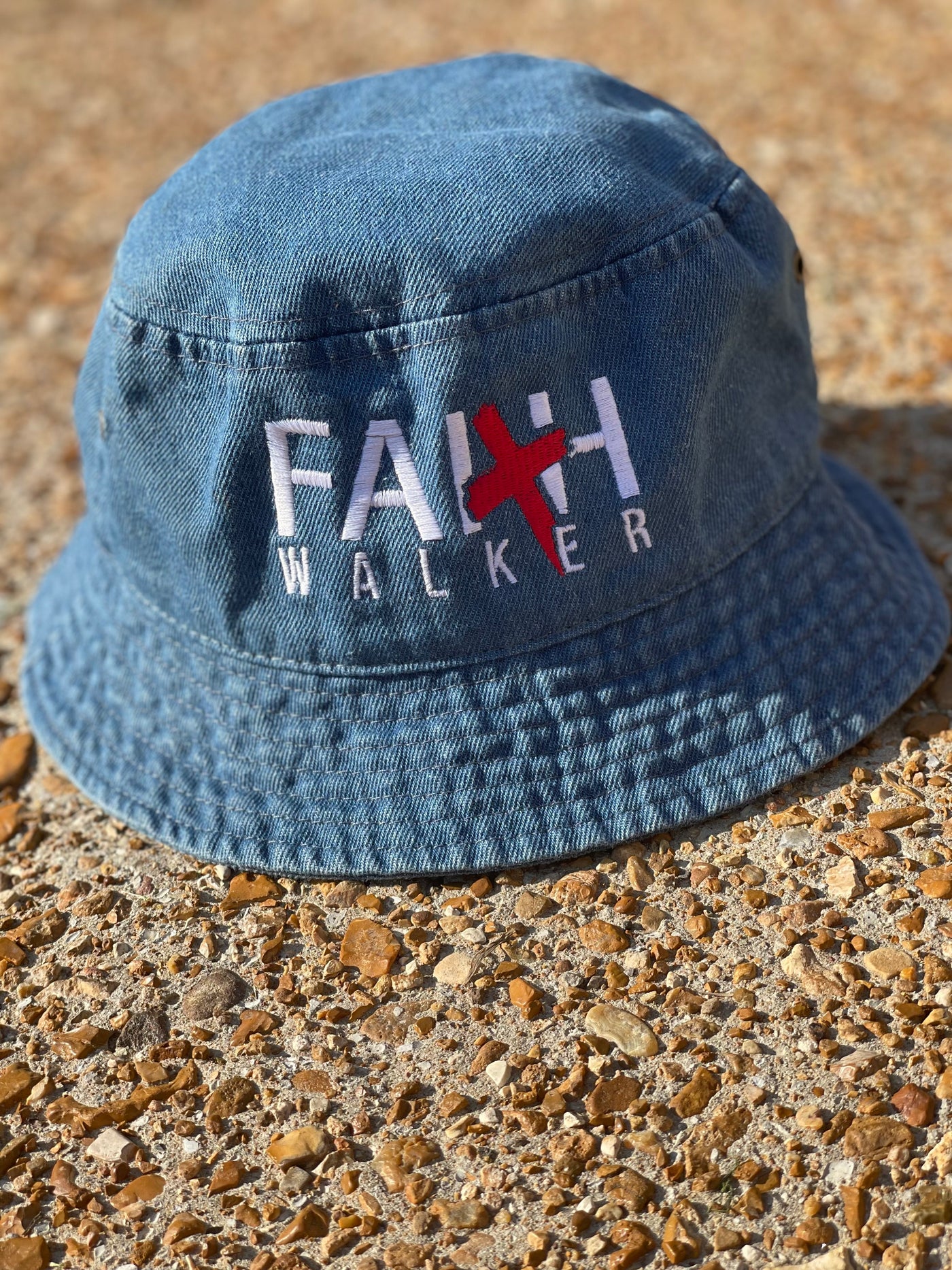 Faith Walker Bucket Hat-Denim