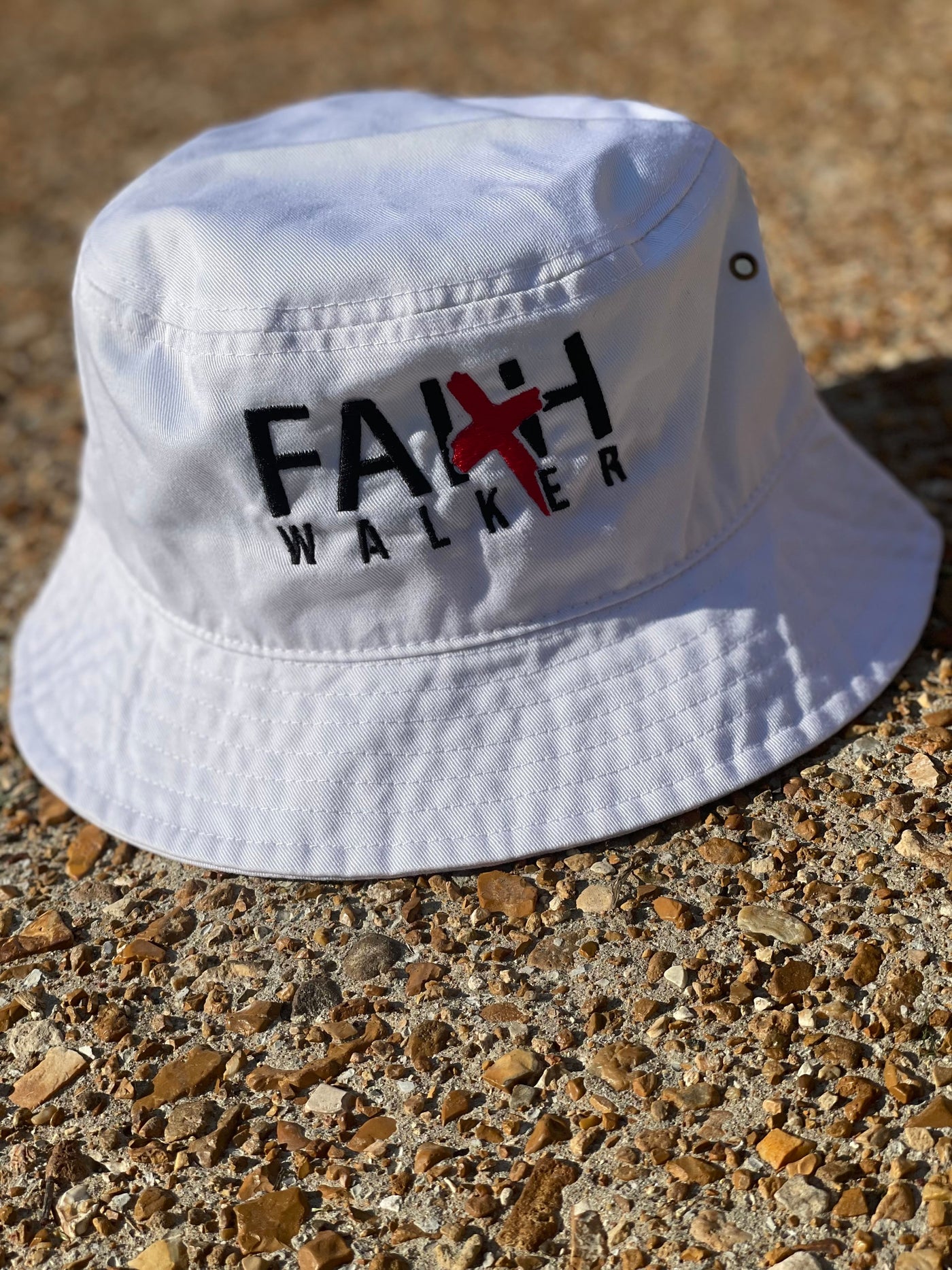 Kidz White Faith Walker Bucket Hat